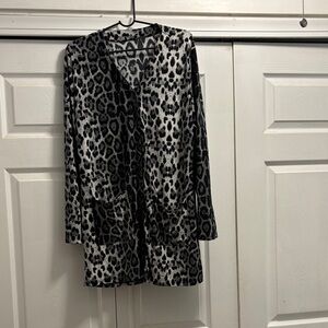 Leopard Print Women's Tunic Top